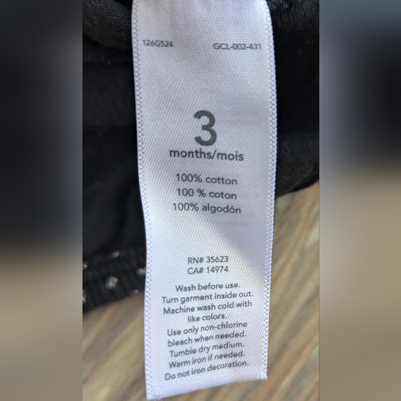 Carter's Baby Girl Black White Cotton Sleeveless Pocketed Pants Romper 3 Months - Picture 5 of 5